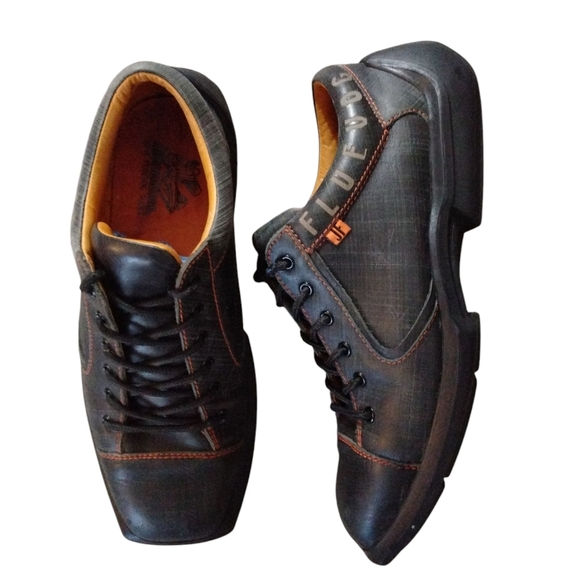 John Fluevog Future Angels Black Lace Up Shoes Men's Size 9 - Picture 1 of 16